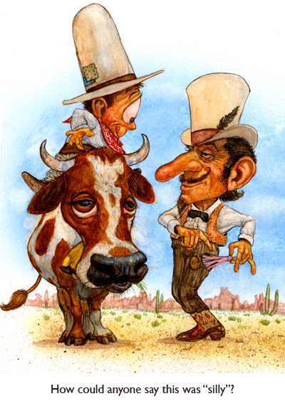 ‘Jack Meets A Peddler’ (with magic beans for sale?) Nope. In this fractured fairy tale, the peddler is selling pre-used bubble gum. Uh-huh.